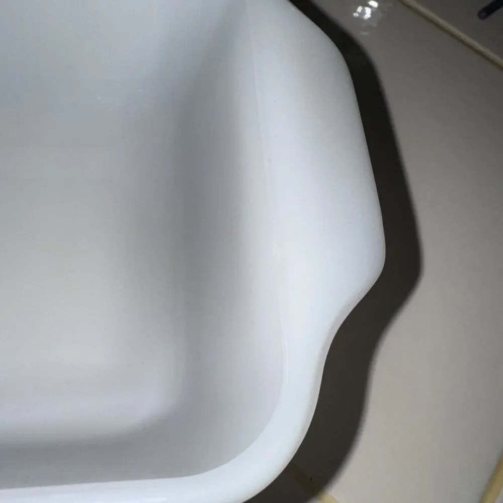 Vintage Anchor Hocking/Fire King Milk Glass -Cornflower 1 qt, Loaf Pan #441